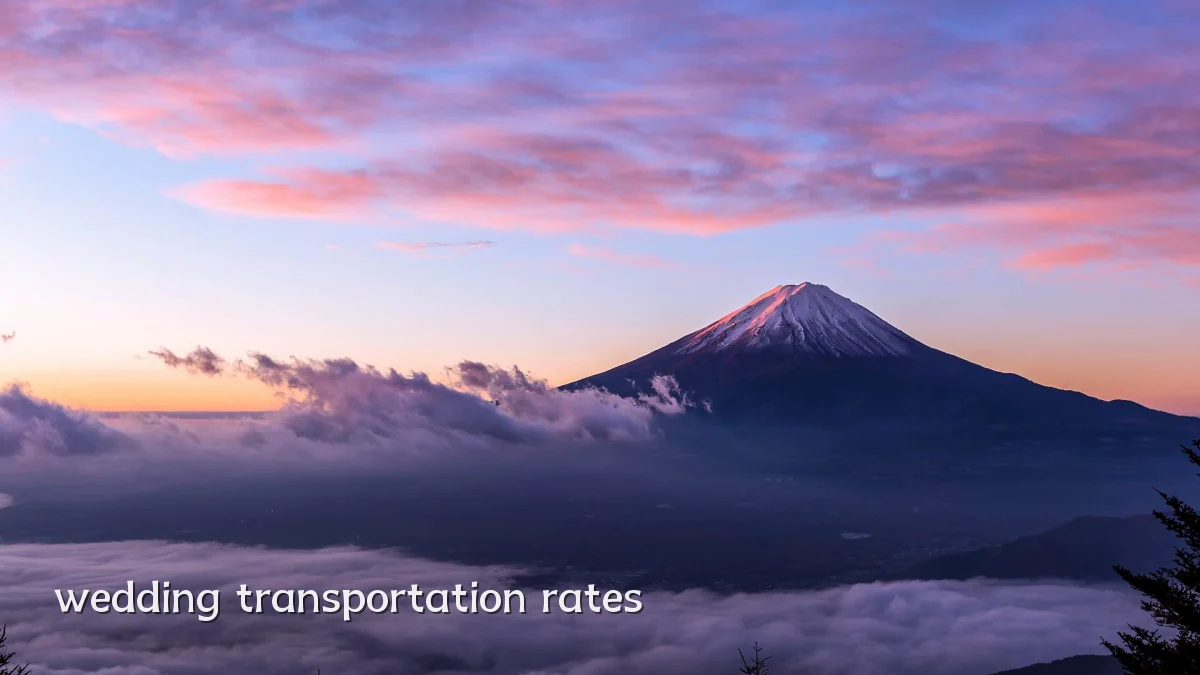 wedding transportation rates