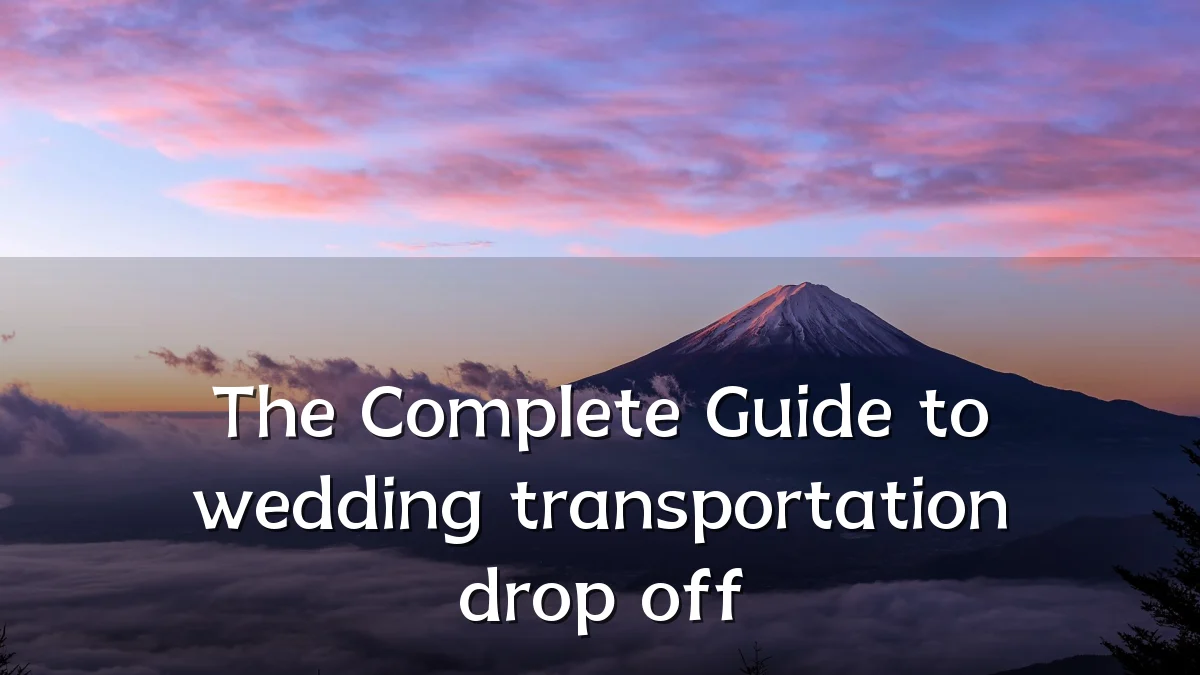 The Complete Guide to wedding transportation drop off